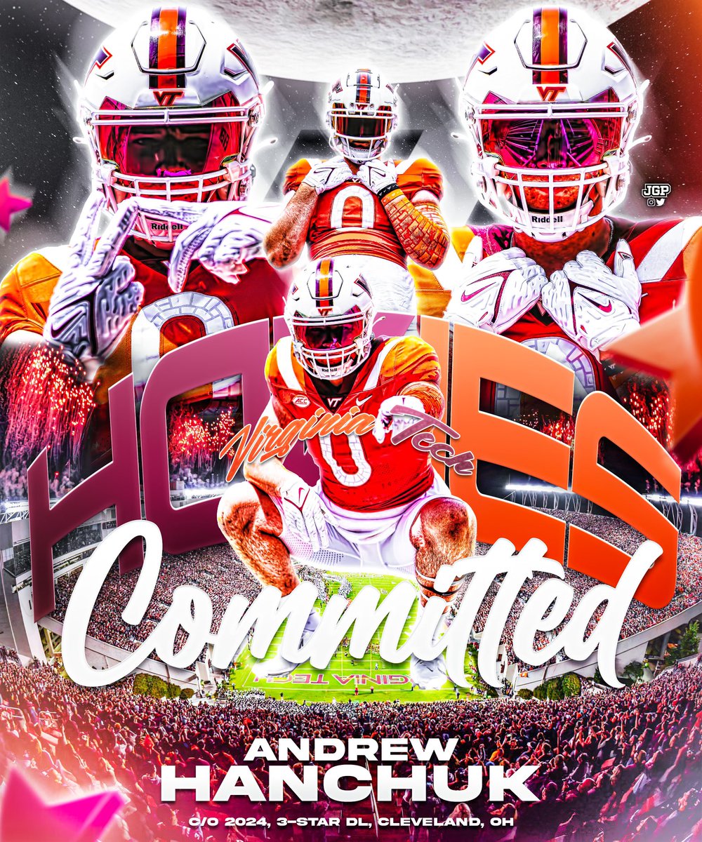 Andrew Hanchuk (@andrew_hanchuk) on Twitter photo This is Home!! 1000% Committed to Virginia Tech!! 🦃 #gohokies #COMMITTED <a href="/CoachPryVT/">Brent Pry</a> <a href="/jcprice59/">JC Price</a> <a href="/Coach_Marve/">Chris Marve</a> <a href="/CoachShawnQuinn/">Shawn Quinn</a> <a href="/Coach_Adibi/">Xavier Adibi</a> <a href="/Jan_JohnsonVT/">Jan Johnson</a> <a href="/HokiesFB/">Virginia Tech Football</a> <a href="/Jocko1114/">Jonathan Hunek</a> <a href="/BMHSTitanFB/">Titan Football</a> <a href="/DanZolkowski/">Dan Zolkowski</a> <a href="/SwisherTodd/">Todd Swisher</a> <a href="/CoachWilson21/">Matt Wilson</a> <a href="/jgpvisuals/">JGPCFB</a> This is Home!! 1000% Committed to Virginia Tech!! 🦃 #gohokies #COMMITTED <a href="/CoachPryVT/">Brent Pry</a> <a href="/jcprice59/">JC Price</a> <a href="/Coach_Marve/">Chris Marve</a> <a href="/CoachShawnQuinn/">Shawn Quinn</a> <a href="/Coach_Adibi/">Xavier Adibi</a> <a href="/Jan_JohnsonVT/">Jan Johnson</a> <a href="/HokiesFB/">Virginia Tech Football</a> <a href="/Jocko1114/">Jonathan Hunek</a> <a href="/BMHSTitanFB/">Titan Football</a> <a href="/DanZolkowski/">Dan Zolkowski</a> <a href="/SwisherTodd/">Todd Swisher</a> <a href="/CoachWilson21/">Matt Wilson</a> <a href="/jgpvisuals/">JGPCFB</a>
