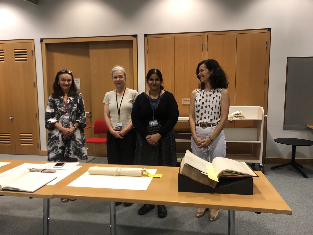 LisaSkogh's tweet photo. Provenance Research in Action at the British Library @britishlibrary @luisaemengoni @AnnabelGallop discussing the Asian and African collection https://t.co/7iIAuLNDrL