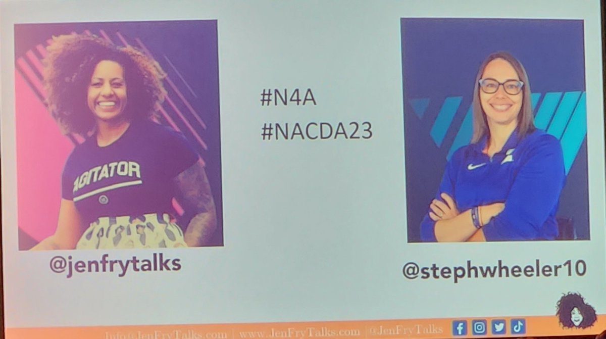 Great opening session of Day 2 @nfoura with @jenfrytalks and @stephwheeler10 #simplebutnoteasy #unsafevsuncomfortable #allyship #willingtolose #vision #integrity #perseverance #alwayslearning #askquestions #N4A2023