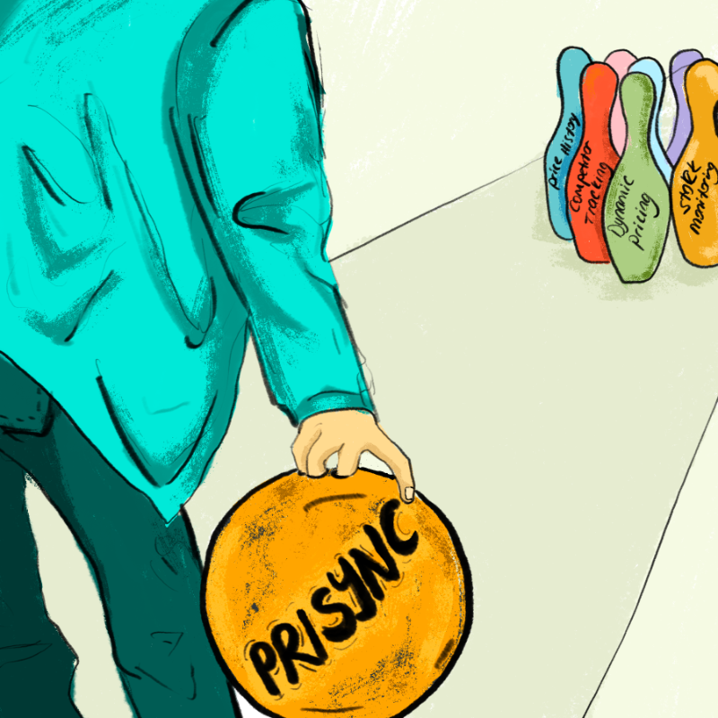 PrisyncCom's tweet photo. With Prisync's wide range of features, you can effectively enhance your profitability and accomplish your goals by engaging in fair competition powered by #pricingoptimization. 💪🏷 🎳

#cartoon #pricing #pricingstrategies #ecommercetips #businesstips