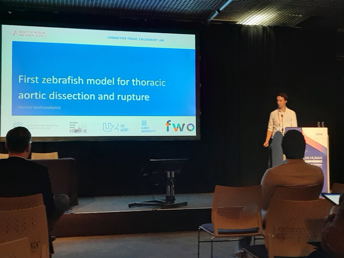 A talk with impact, elegantly delivered by Michiel Vanhooydonck, a fantastic PhD student in my lab! #ESHG2023