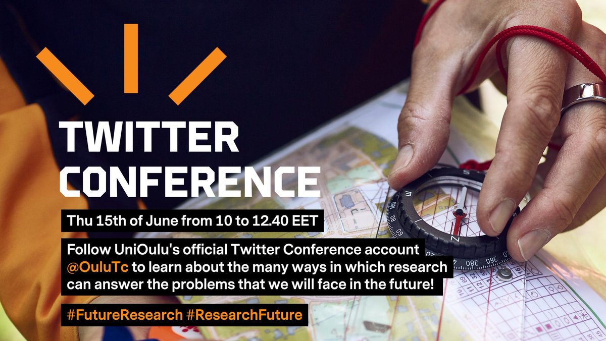 TC account of the University of Oulu (@oulutc) on Twitter photo Welcome all to follow the next Twitter conference of <a href="/UniOulu/">University of Oulu</a> about #FutureResearch and #ResearchFuture on Thu 15th of June! Welcome all to follow the next Twitter conference of <a href="/UniOulu/">University of Oulu</a> about #FutureResearch and #ResearchFuture on Thu 15th of June!