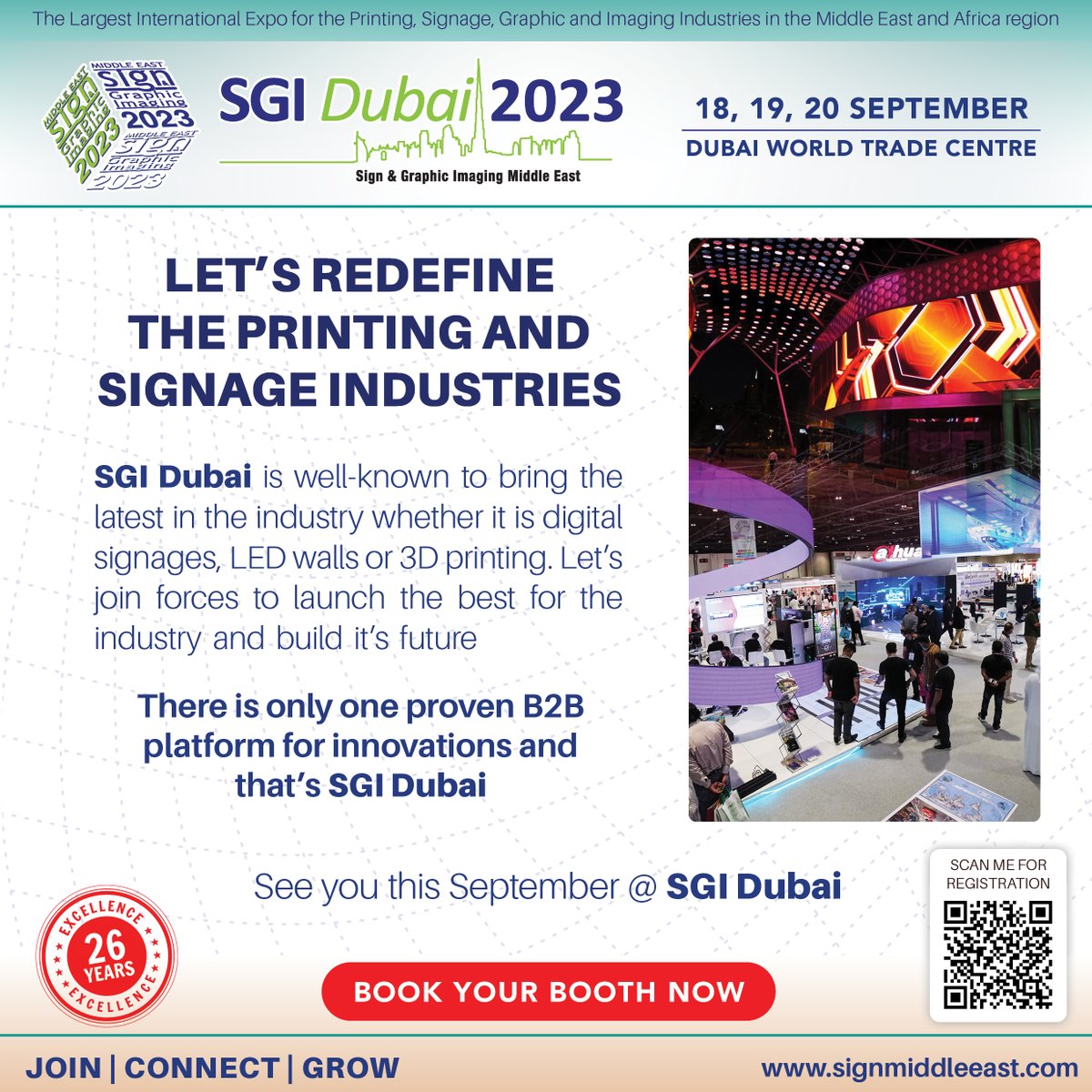 SGI Dubai 2023 - Redefining the Printing and Signage Industries
Book your booth: bit.ly/412CTI0

#printing #signage #SGIDubai #digitalsignage #LED #textileprinting #largeformatprinting #3dprinting #gifts #digitaldisplay #promotion #labeling #labelingmachine