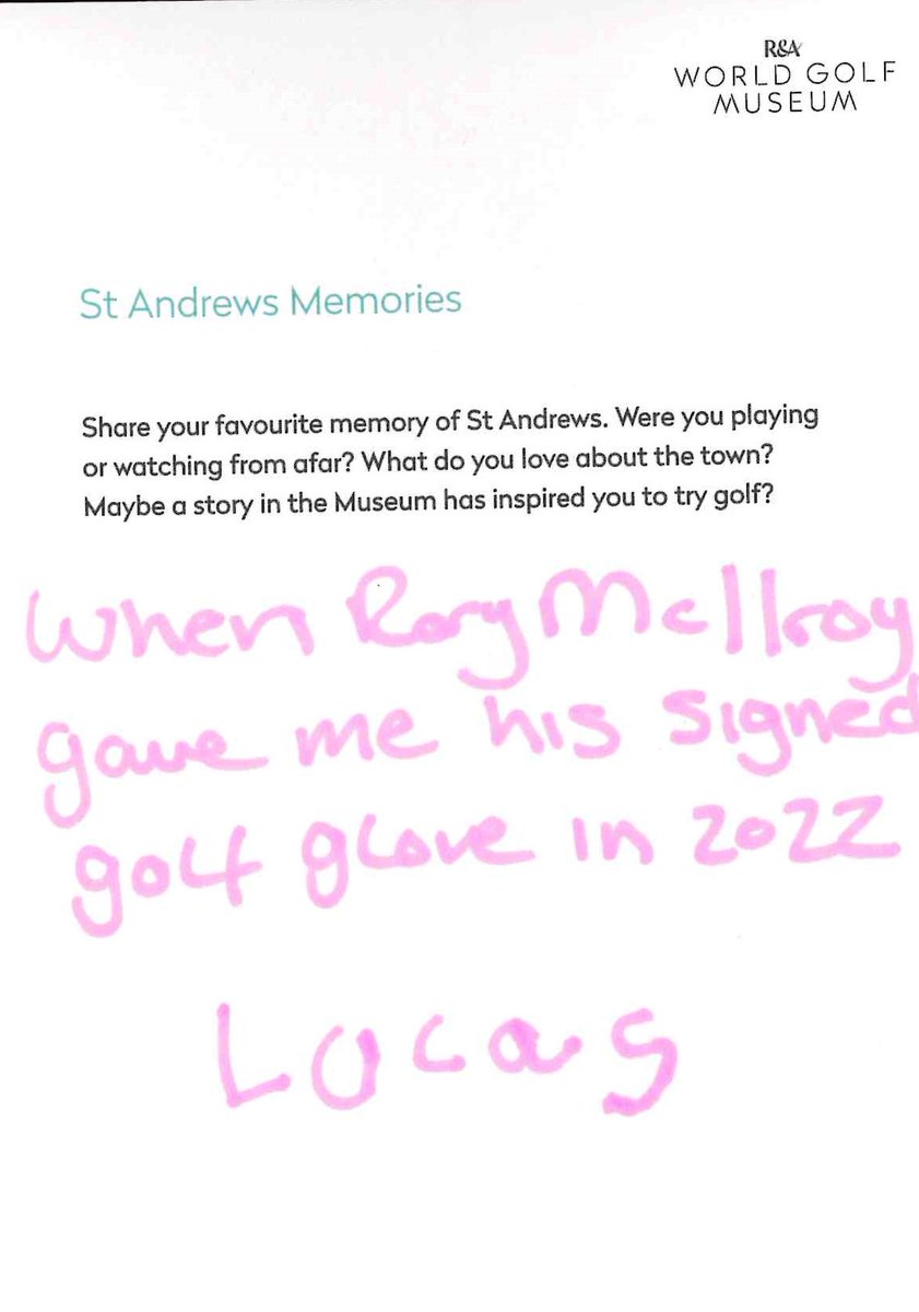WorldGolfMuseum's tweet photo. We invite our visitors to share their #StAndrewsMemories using our special postcards.
It could be a favourite experience or something relating to their visit. These are some recent comments that have tickled us. βΊοΈ
Thank you to everyone who takes the time to post a comment. https://t.co/KDiYvccUu1