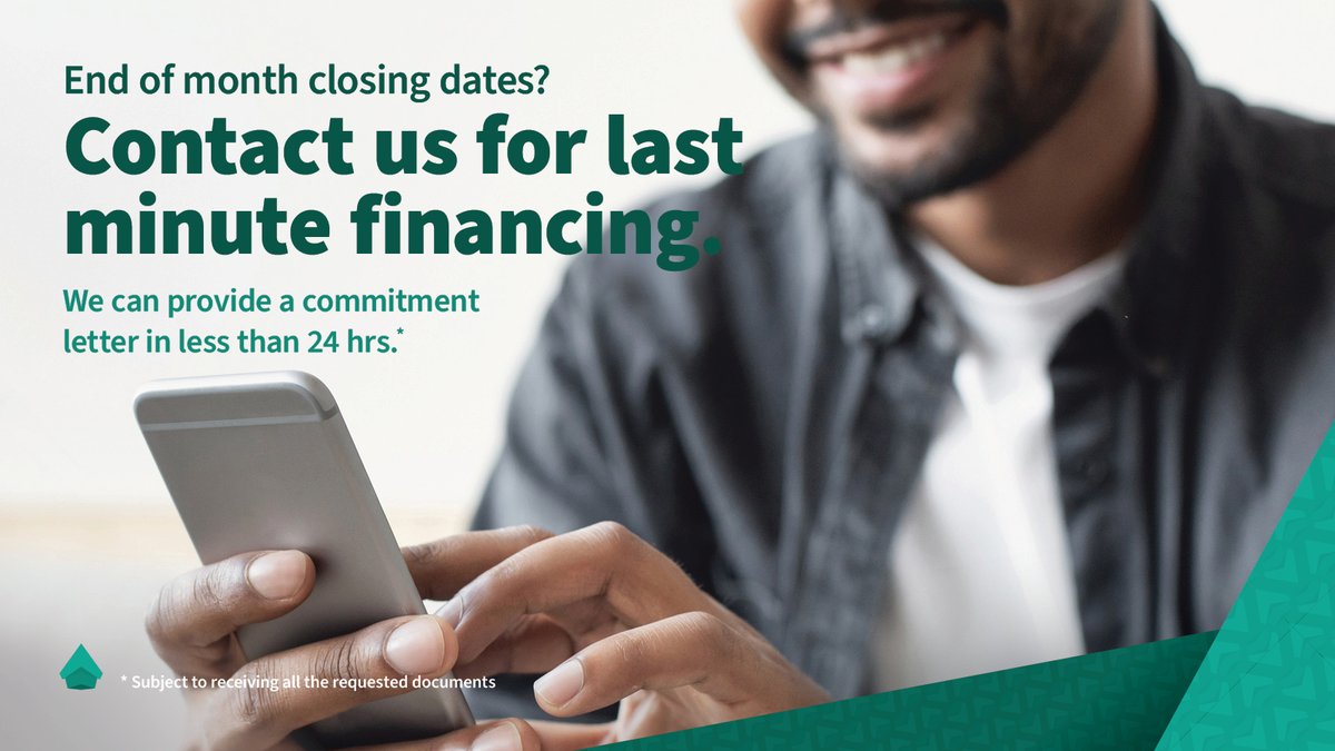 8TwelveCapital's tweet photo. Do you have an end-of-month closing date? Contact us to avoid your clients experiencing last-minute issues. We have experience designing exit strategies to help your client refinance with an A or B lender after our term. Submit your deal via Filogix, Velocity or Lendesk. https://t.co/U0ZdEKPuaI