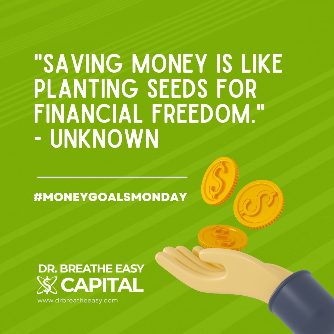 #MoneyGoalsMonday #DrBreatheEasyCapital #FinancialGoals #FinancialFreedom #RealEstate #PassiveIncome #Investment #Physician