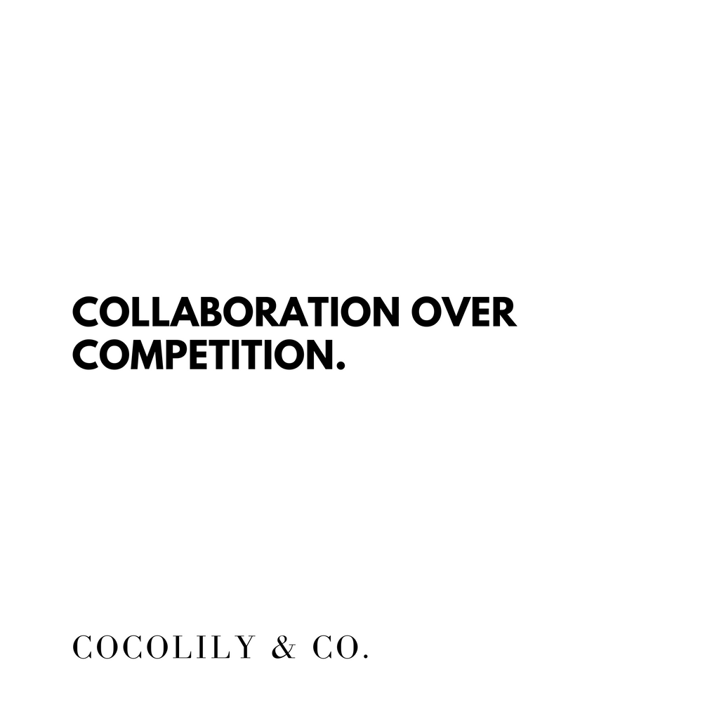 Your Monday Morning Love Note x Reminder.⁠

Collaboration always over competition.
Remember to do your thing, be authentic and collaborate with like-minded female entrepreneurs.