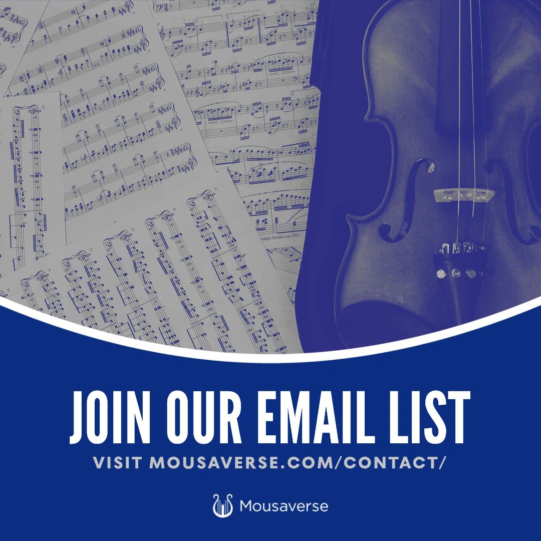 mousaverse's tweet photo. Want to stay in the loop with all of our latest music news and updates? Join our email list today! ✉️🎼 To get started, visit our website and scroll to the bottom to input your information: https://t.co/Ju2xdjb2wx. https://t.co/U9hD5jlgZ8