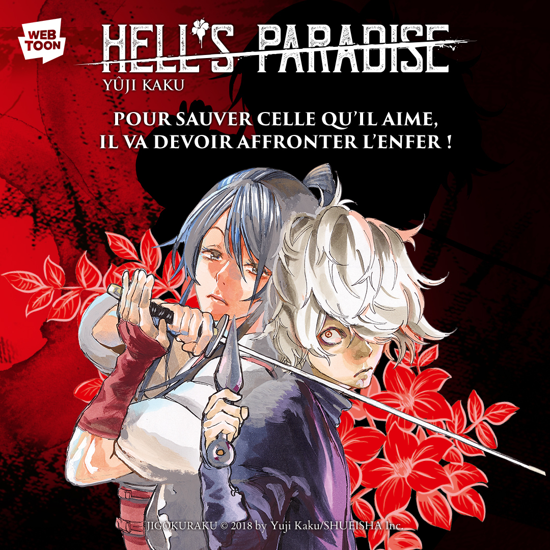 Kazemanga_fr's tweet photo. [ANNONCE] Après un anime, le manga Hell's Paradise arrive sur la plateforme WEBTOON® dans une toute nouvelle version colorisée et adaptée au format vertical ! 📱

Découvrez l'épisode 1 👉 https://t.co/NOinmm6GAL https://t.co/XqoLMZAPfk
