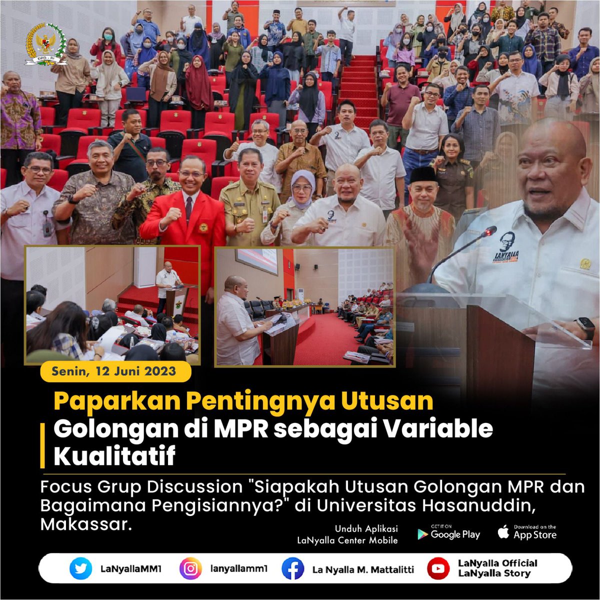 Dalam mengembalikan sistem bernegara sesuai rumusan para pendiri bangsa dengan menempatkan MPR sebagai lembaga tertinggi, pengisian Utusan Golongan sangat penting. 

#LaNyalla #dpdri #ketuadpdri #demokrasipancasila #utusangolongan #mprri