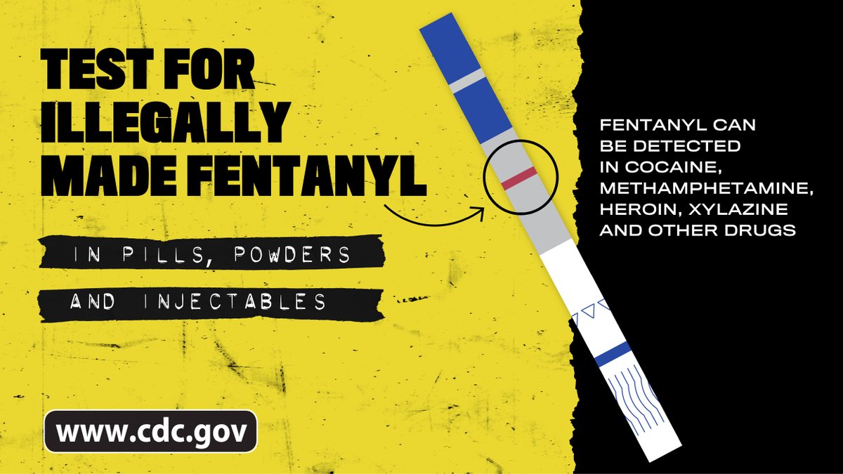 CDCInjury's tweet photo. Nearly 200 people die every day from overdoses related to synthetic opioids like illegally made #fentanyl. Fentanyl test strips (FTS) may be used to test different kinds of drugs for the presence of fentanyl. 

Learn how to use #FTS and help #StopOverdose: https://t.co/CMS3Ic3Nxk https://t.co/Epv7uza8tx