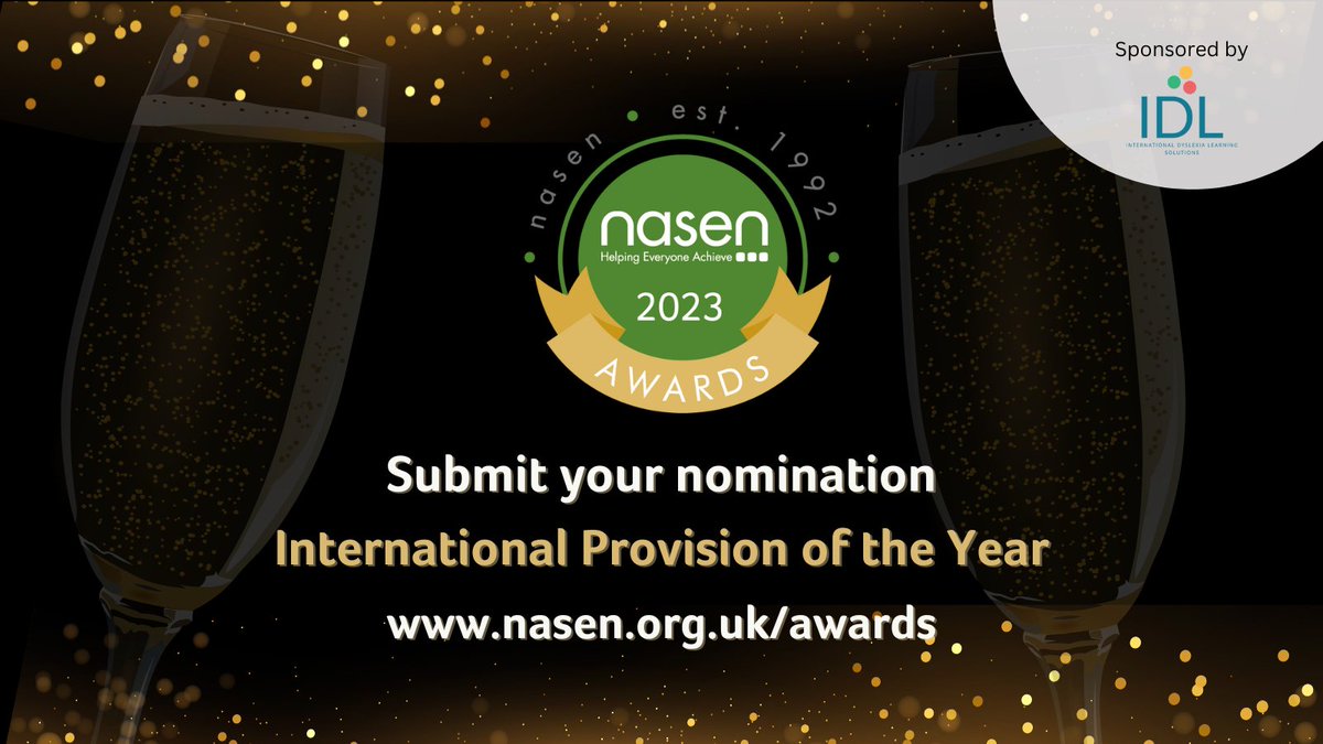 Do you work with international settings? 🌏 Show them some love and nominate them for a nasen Award! 🏆 No matter where they are based, everyone deserves recognition for their hard work and dedication. Let's help them make their mark! @IDLCloud ow.ly/6iER50OBw7T
