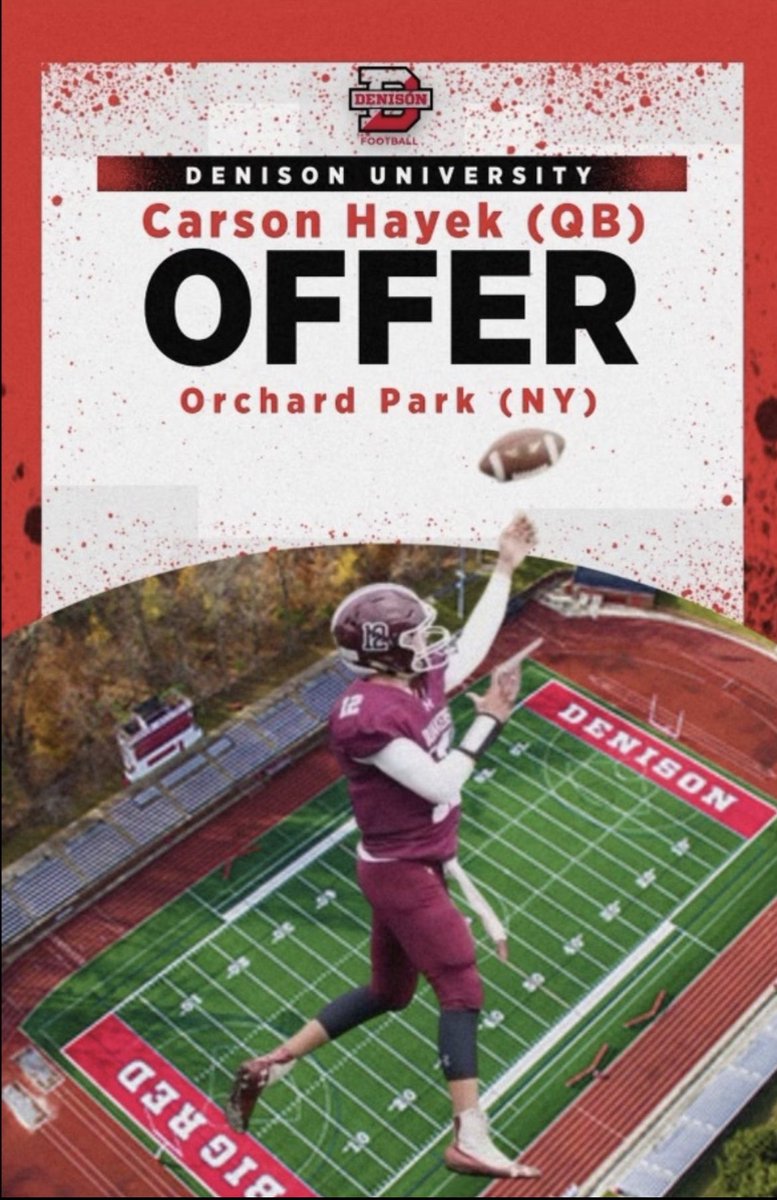 Honored to receive an offer from Denison University!  Thank you @Moses_Adam_86 & staff for having faith in my abilities.  I can’t wait to get back on campus! @coachhatem @CoachKJarrett @CoachEberle @VSEAthletics @OPQuakersFB @coach_kinder #RollDenny