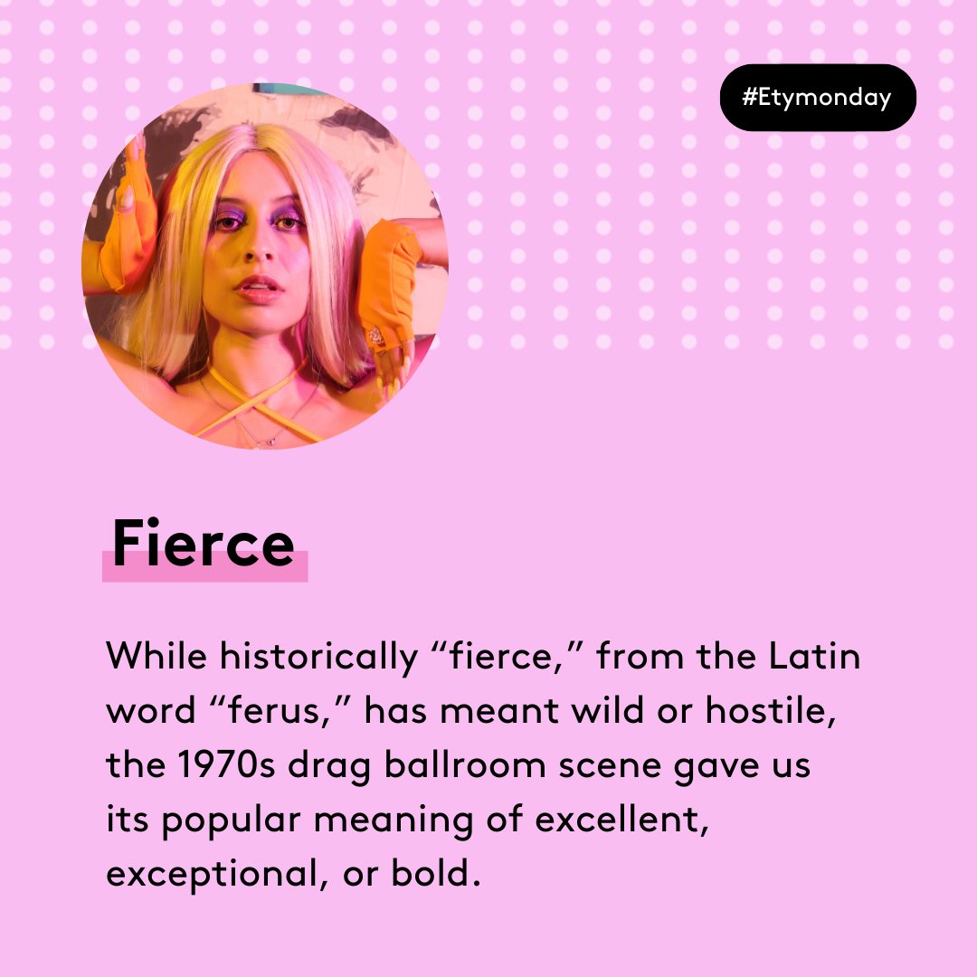 Planet Word Museum on X: Today, when you call someone or something “fierce,”  it's often a compliment! But that hasn't always been the case. For  centuries, fierce — from Latin “ferus” —