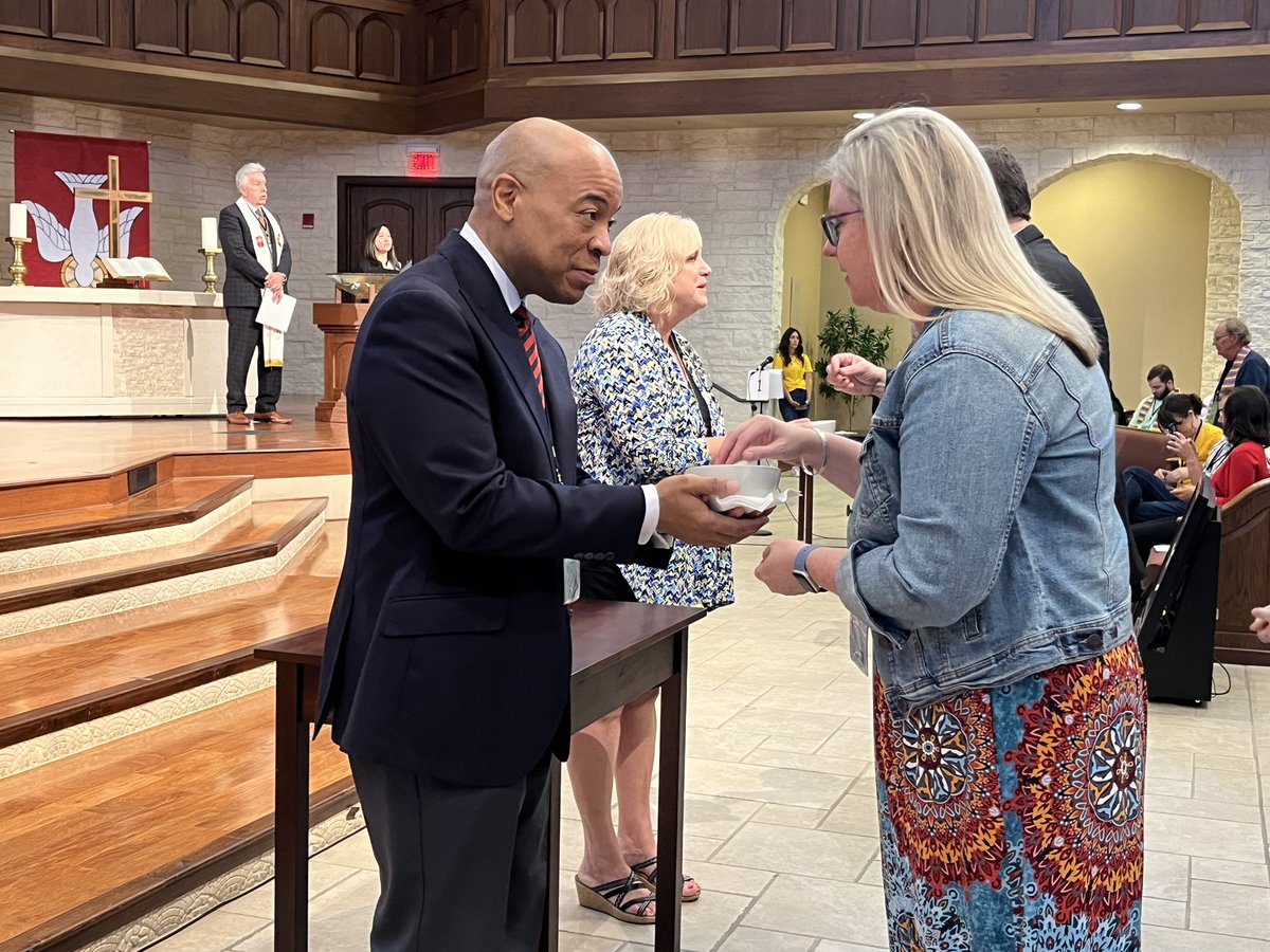 North Texas Conference of The UMC (@umcntc) on Twitter photo “I know we’re here to do business but I think God has business to do with us too.” - Bishop Saenz inviting us to remember our baptism this morning at #ntxac23 “I know we’re here to do business but I think God has business to do with us too.” - Bishop Saenz inviting us to remember our baptism this morning at #ntxac23