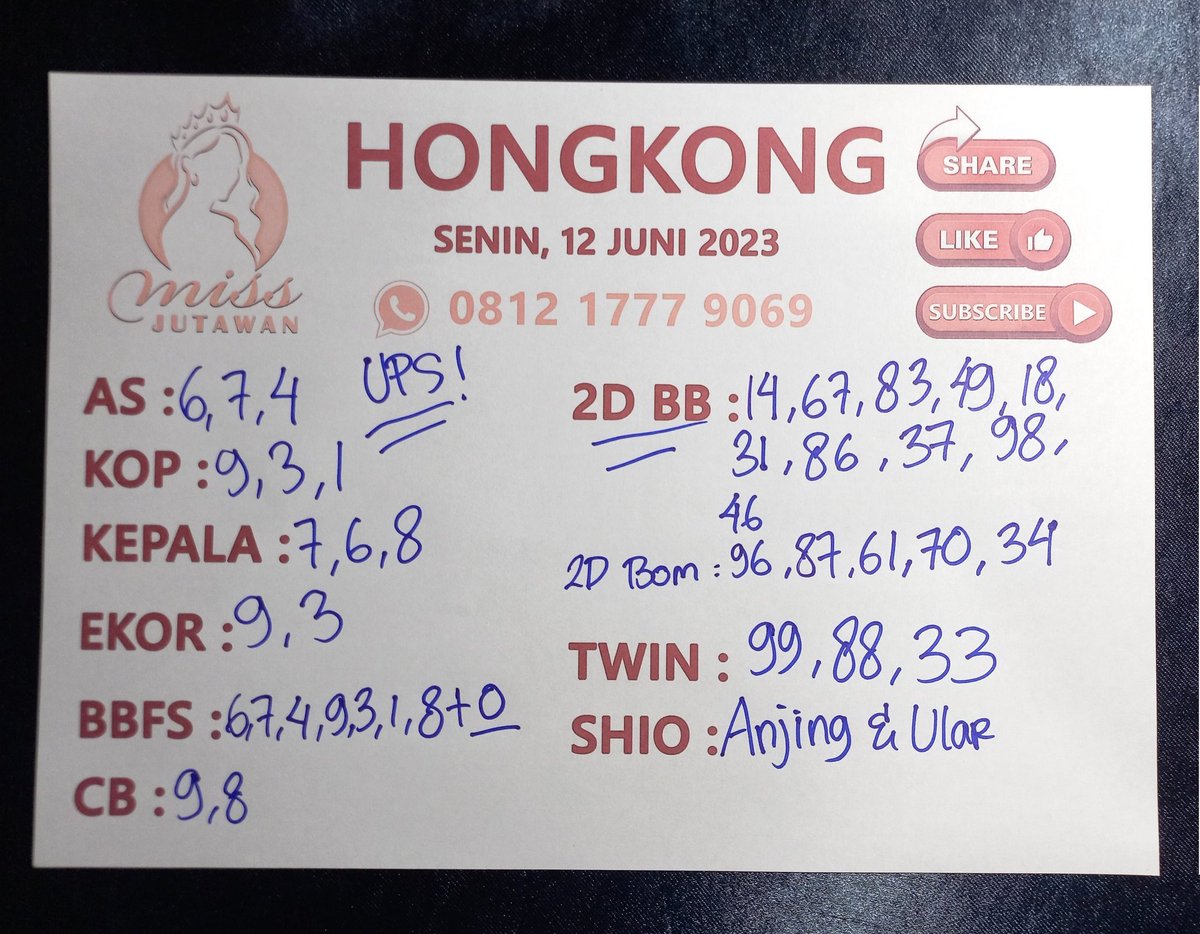 miss_jutawan's tweet photo. Untuk prediksi pasaran lain bisa langsung klik link
https://t.co/qG5WYTYnWv
#bruneipools #bruneilottery #prediksibrunei #prediksijitubrunei #brunei #angkajitu
#chelseapools #chelsealottery #prediksichelsea #resultchelseapools #hongkong #sydneypools #prediksisydney #resultsydney https://t.co/hU7yukjNeS
