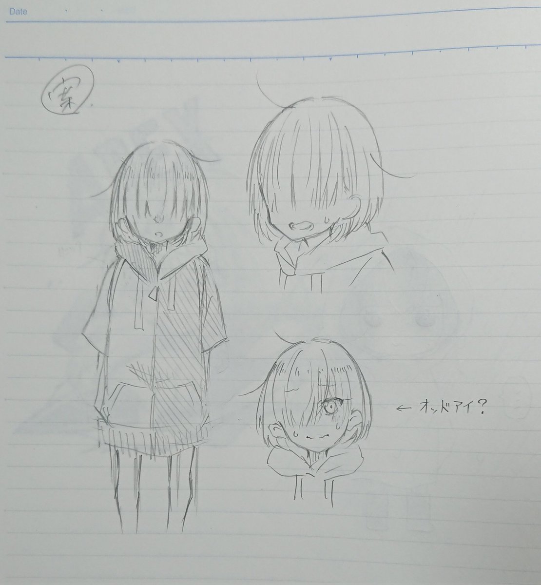 リスナー目線のキャラのデザイン考え中ラフ案②✨ 