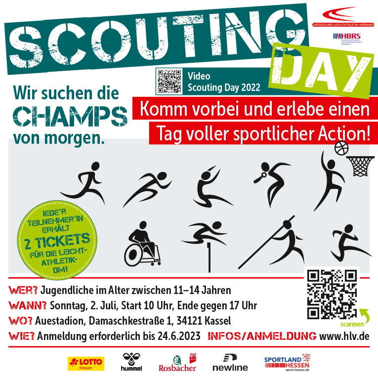Scouting Day am 02.07.2023 in Kassel - Anmeldung möglich: Am 02.07.2023 findet der Scouting Day in Kooperation mit dem HBRS bereits zum dritten Mal statt, dieses Mal jedoch als Premiere in Nordhessen. Im Kasseler Auestadion wartet auf die teilnehmenden… dlvr.it/SqYQP9