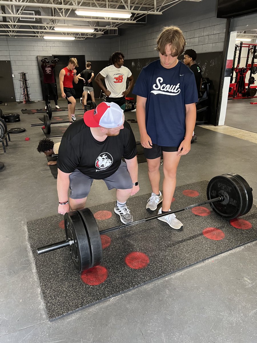 Shout out to coach Parker Williams teaching in the weight room, glad you are with us!