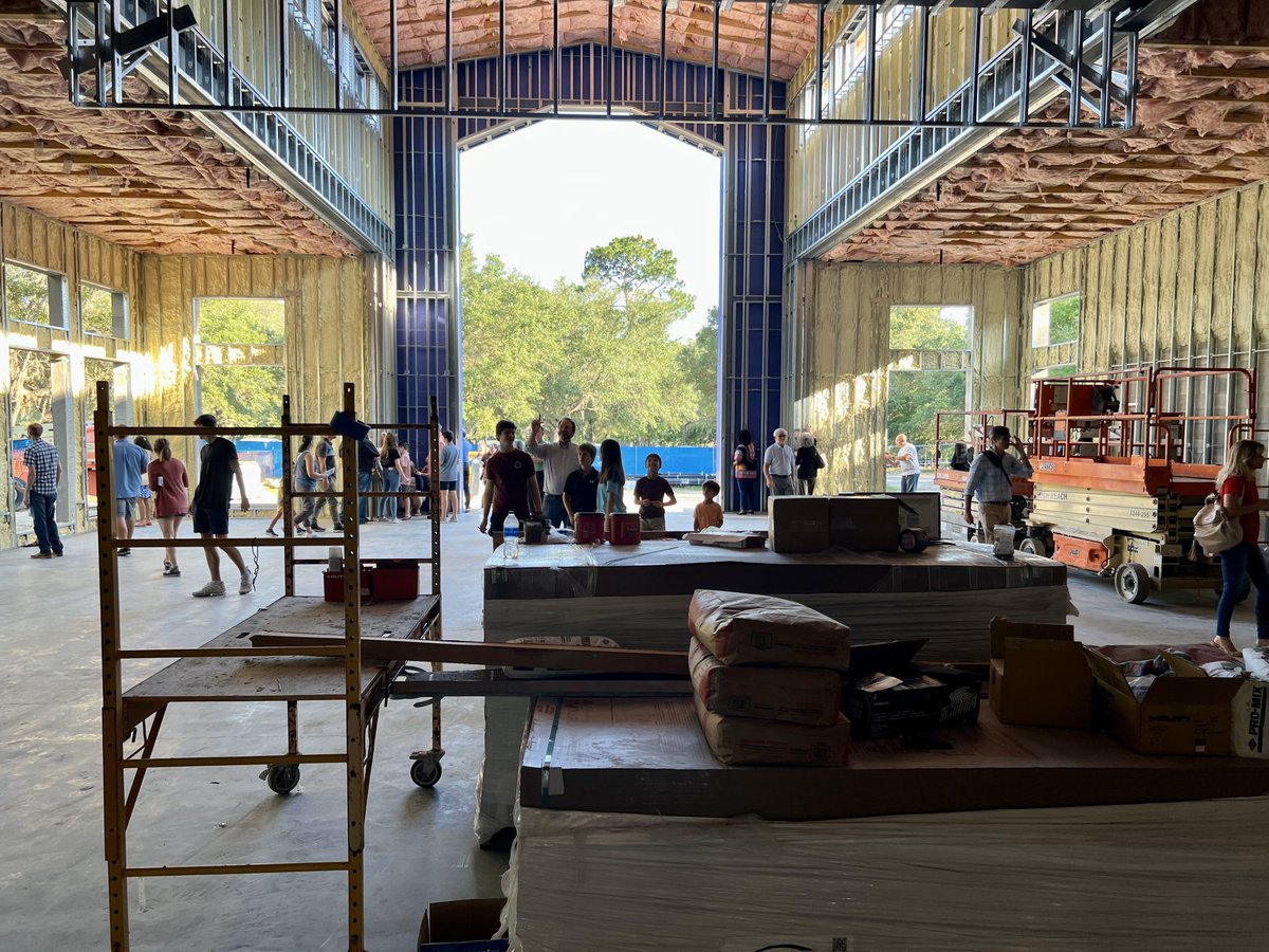 parrishmccall's tweet photo. This weekend, Queen of Peace parishioners had the opportunity to see the progress of the St. Joseph's Center &amp; on the framing write blessings, prayers and well wishes for the center and for all that will visit. Thank you to all that attended! #QOP #ParrishMcCall #StudSigning https://t.co/taAIBQebPN