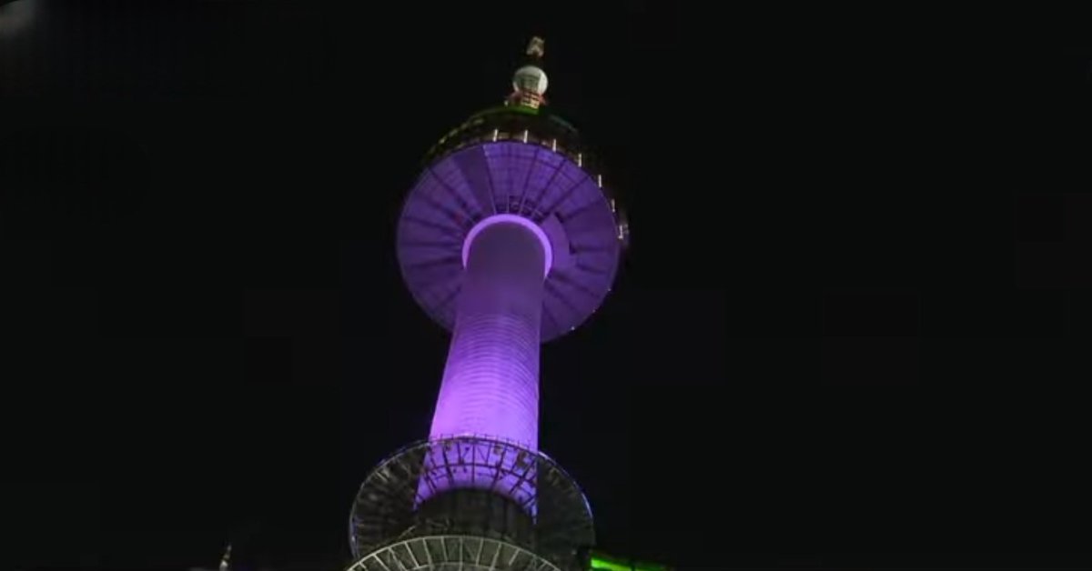 Seoul turns to purple as part of BTS's 10th year anniversary celebration! 💜✨ #BTS10thAnniversary