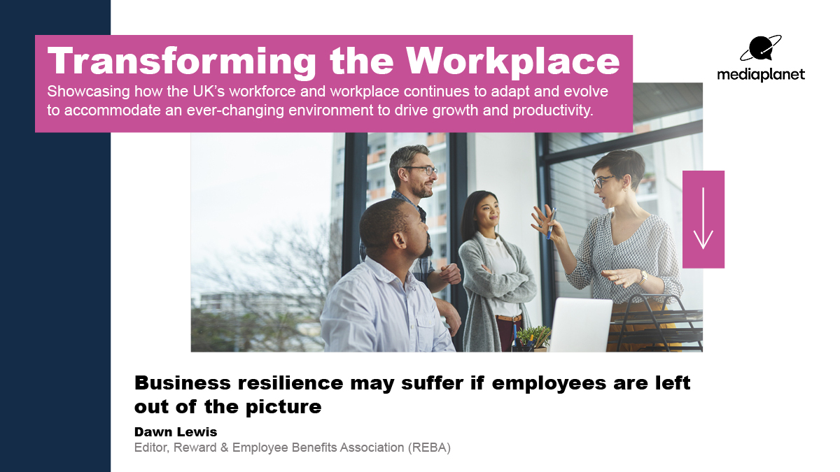 Reward & EB Assoc (@reba_global) on Twitter photo With so much change facing organisations, the need for business resilience is critical. Dawn Lewis explores this topic in today’s Guardian as part of the Transforming the Workplace campaign from <a href="/MediaplanetUK/">Mediaplanet UKIE</a>: bitly.ws/FeeH
#TransformingtheWorkplaceCampaign #resilience With so much change facing organisations, the need for business resilience is critical. Dawn Lewis explores this topic in today’s Guardian as part of the Transforming the Workplace campaign from <a href="/MediaplanetUK/">Mediaplanet UKIE</a>: bitly.ws/FeeH
#TransformingtheWorkplaceCampaign #resilience