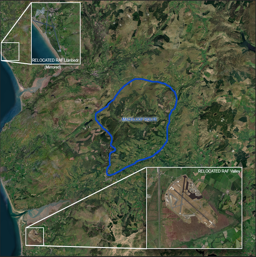 RKSL_Rock's tweet image. Theres a lot of stuff going on this week with #RKSL &amp;amp; #UKAF projects.

But today is #machloop day.  The area i've chose doesnt have any airfields so I'm adding two:

RAF Llanbedr
RAF Valley

The plan is to have them full size &amp;amp; UKAF building pack will add some custom hangars.