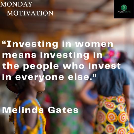 Rebirth4Change's tweet photo. Monday Motivation.
"Investing in women means investing in the people who invest in everyone else" – Melinda Gates
#socent
#women
#grassrootdevelopment
#bywomen
#withwomen
#forwomen
#empowerment
#skillup https://t.co/Q2HqytNB0q
