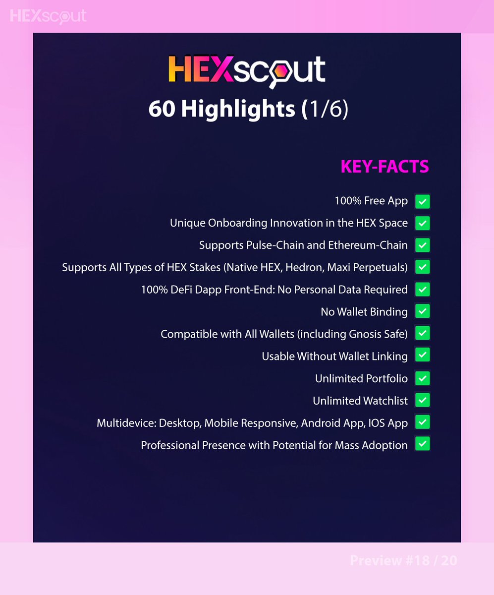hexscout's tweet photo. Brace yourself for 60 HEXscout highlights! 🚀🚀🚀100% HEX-centric. Witness the greatest APP innovation since HEX inception. #HEXsco ut is the next step in HEX's evolution. We're paving the way for mass adoption. Let's ignite this rocket together! Spread the word Hexicans! 🙏🫶 https://t.co/ngWZl4IrvV