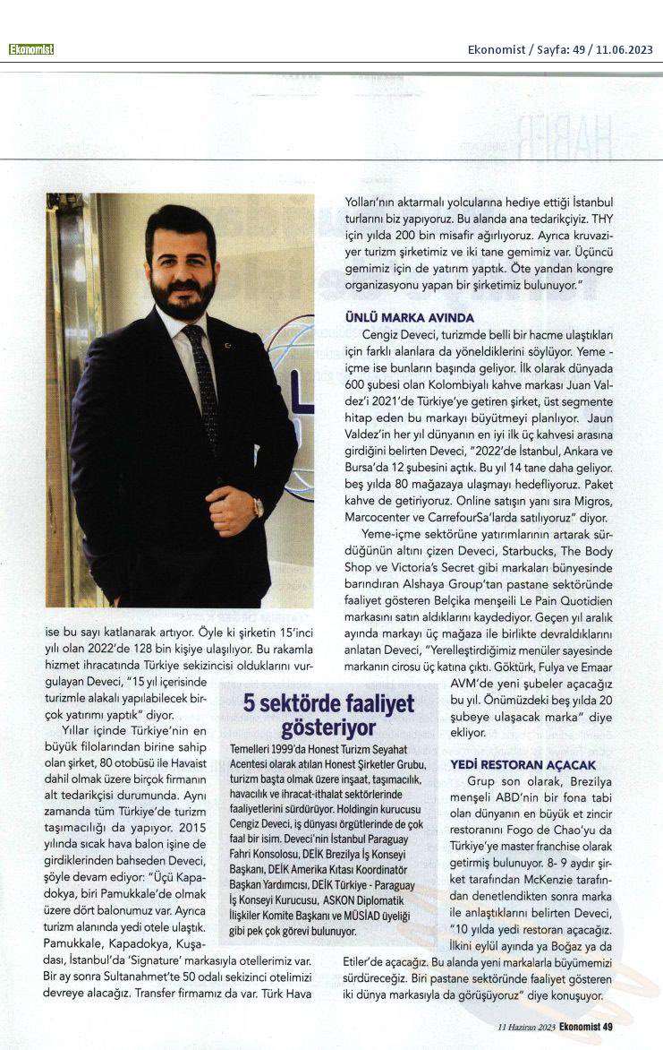 Londra Borsasına açılmaktan gurur duyduğum gibi, Çiftçinin torunu , Sütçünün oğlu olmaktan da gurur duyduğum doğrudur. En Prestijli dergilerden Ekonomist'e bu güzel röportajdan ötürü teşekkür ederim. <a href="/EkonomistDergi/">Ekonomist Dergisi</a>