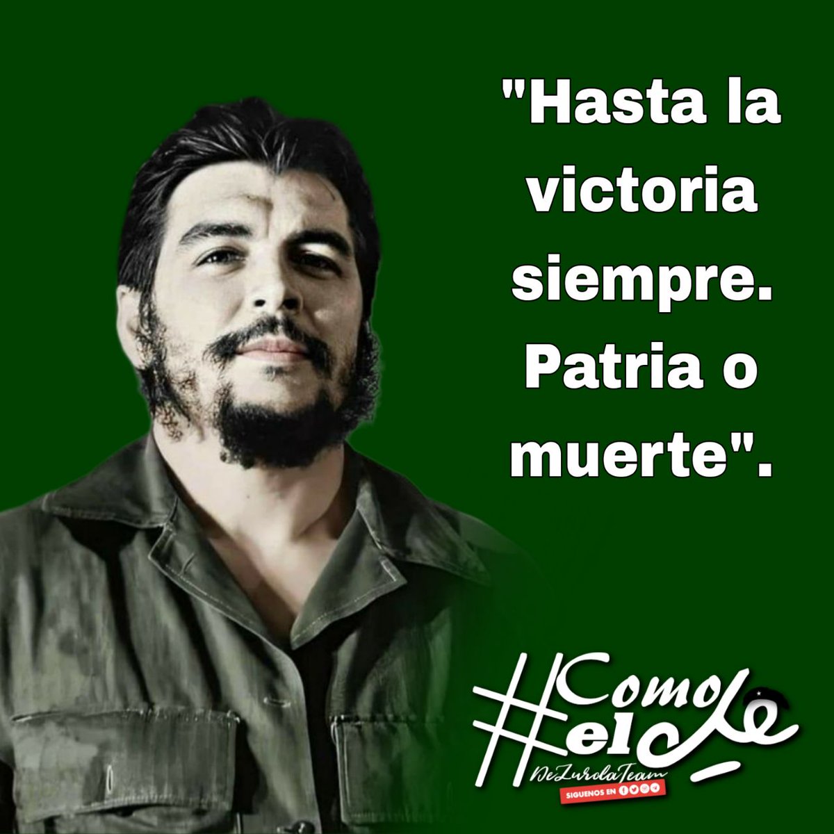 “Y cuando se hable de internacionalista proletario, y cuando se busque un ejemplo de internacionalista proletario, ¡ese ejemplo, por encima de cualquier otro ejemplo, es el ejemplo del Che!".

#FuerzaCuba🤎
 #ComoElChe🤎
 #MaceoVive 🤎
#CubaPorLaVida🤎