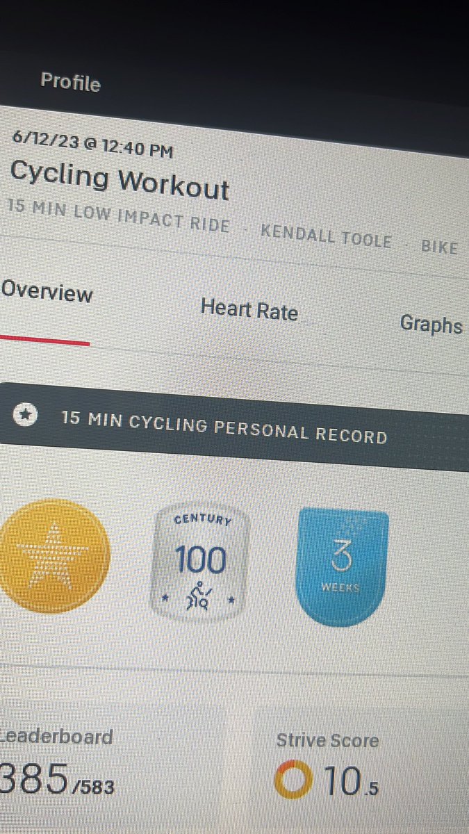csquared30's tweet photo. Century ride and a PR! #peloton #pelotonteachers love summer break when I can make time for myself again! https://t.co/vBWMHJrVvS