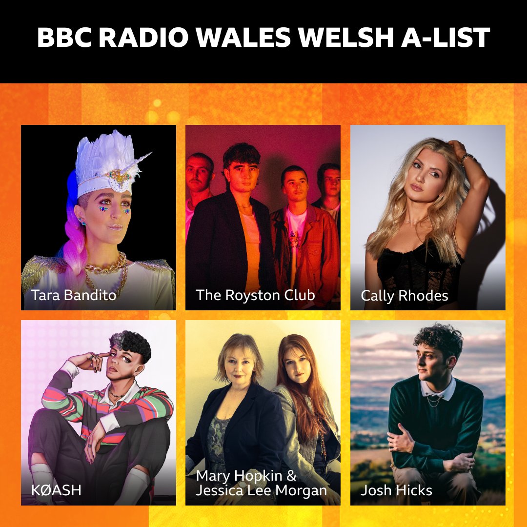 These six brilliant artists have been on our Welsh A-List all this week 🎶🏴󠁧󠁢󠁷󠁬󠁳󠁿✨

🔶 @TaraBandito Unicorn
🔶 @TheRoystonClub The Deep End
🔶 @CallyRhodes Numb
🔶 @themaryhopkin & @jessleemorgan You've Got Everything
🔶 @iamkoash Somebody
🔶 @JoshHicksofcl Self Seeking...