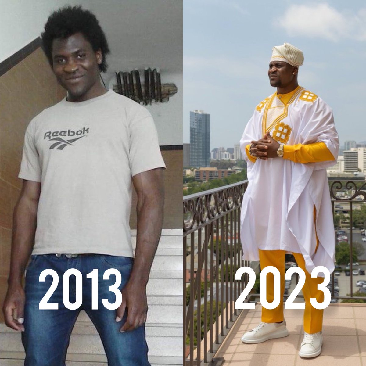 francis_ngannou's tweet image. A lot can happen in ten years ✨ stay the course #MondayMotivation