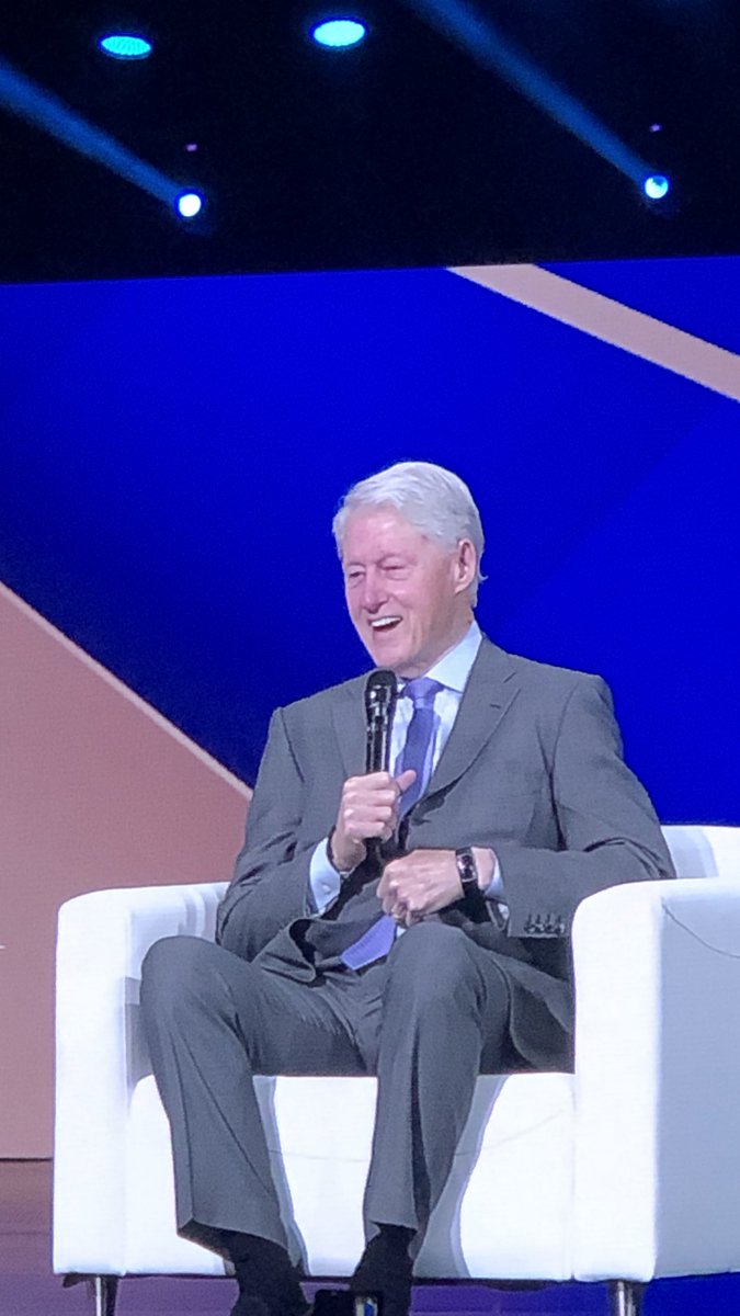 It’s happening #SHRM23 Bill Clinton is speaking! This room is PACKED!!!