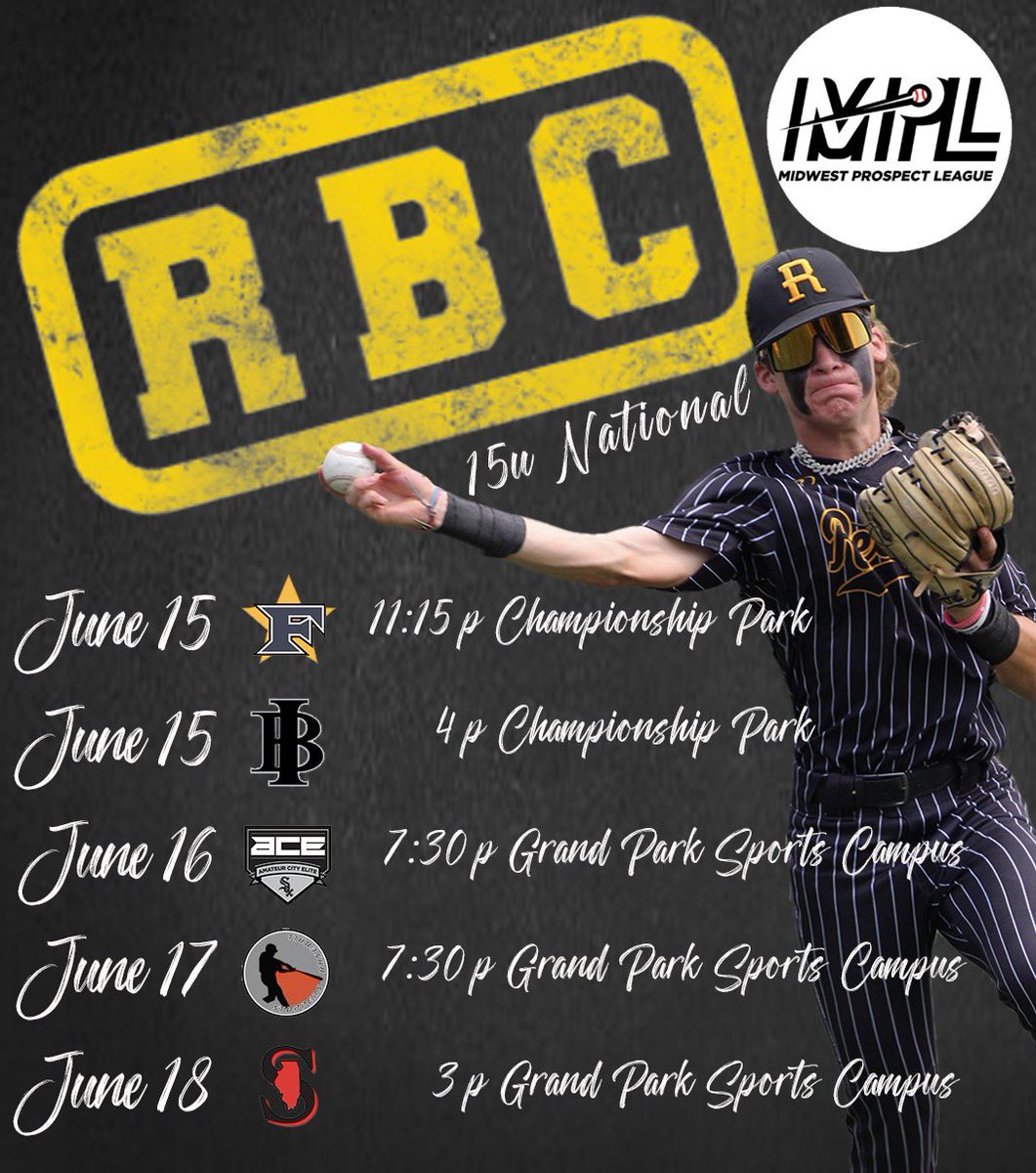 After playing 16-18u competition in town the first 3 weekends, going 13-1, RBC 15u National hits the road! First stop, <a href="/Bullpenevents/">Bullpen Tournaments</a> Midwest Prospect League in Indy. <a href="/stlrecruits/">Recruits Baseball Club</a> @PBRMissouri