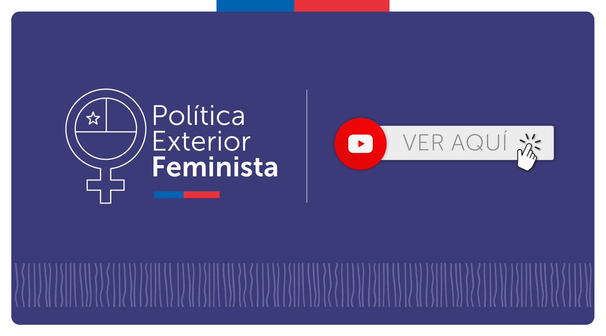 ¡Sigue la presentación de la #PolíticaExteriorFeminista 🇨🇱!
A partir de las 12:00 hrs. únete a nuestra señal en vivo en 👉 bit.ly/3p3Q79Z