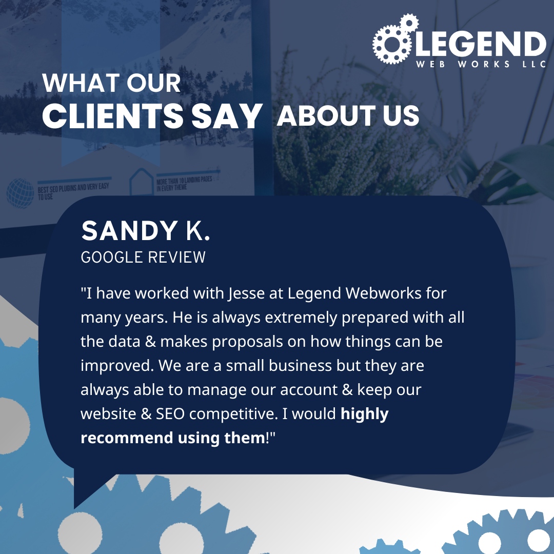 Thank you for the kind words and for trusting us with your web development needs. ⭐⭐⭐⭐⭐

Contact us today to see how we can help your business thrive online! 

#legendaryservice #webdevelopmentpros #fivestarreview #LegendWebWorks #CincinnatiMarketing #CincinnatiWebDesign