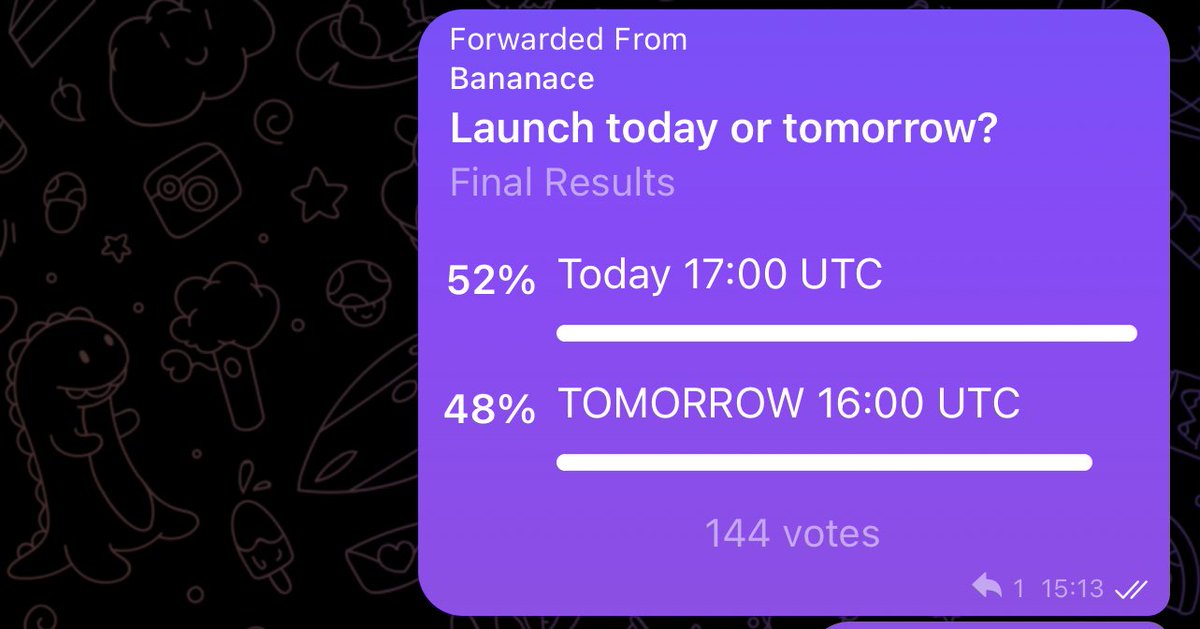 THE COMMUNITY HAS DECIDED TO LAUNCH TODAY.