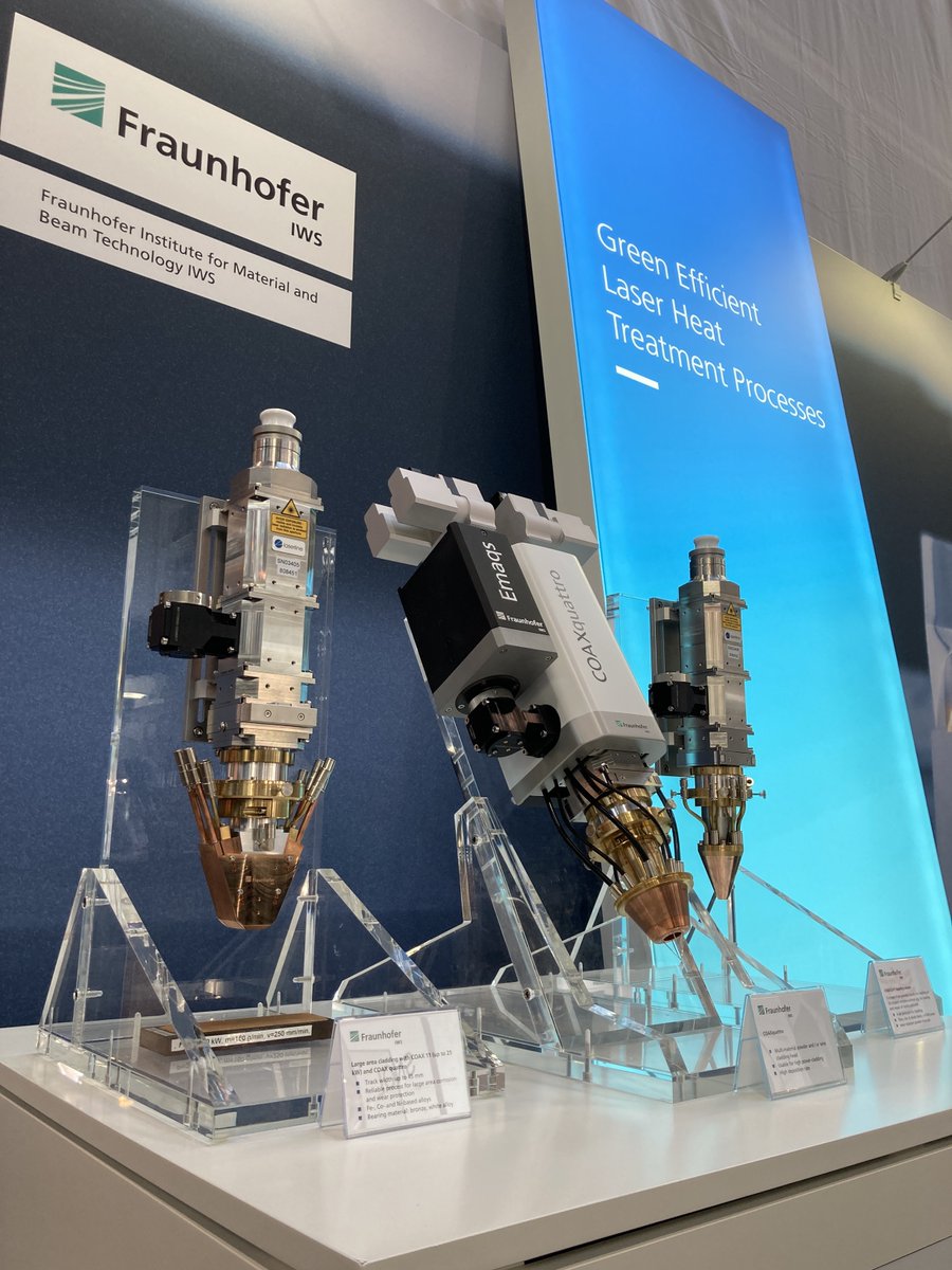 FraunhoferIWS's tweet photo. The #Düsseldorf trade fair opens its doors for #THERMPROCESS! Visit us in Hall 10, Booth B31 to learn more about system #technology for #laser #hardening &amp; #lasercladding. More: https://t.co/GPKy1yByET

#lightatwork https://t.co/fuiXTbgO9p