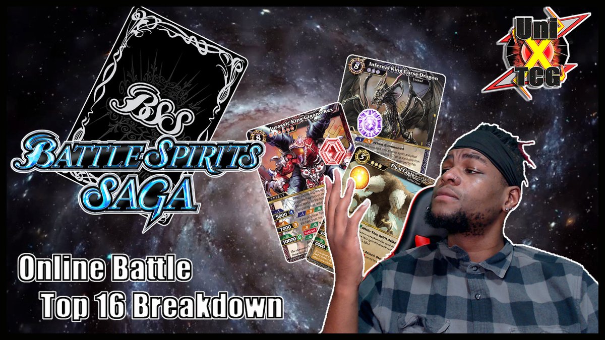 A Double Feature today! A lot to cover in the world of Battle Spirits Saga, so let's get into it!
A White spoiler breakdown & the Top 16 Decks from the 1st online event!

🔽Links In The Replies!🔽

#BattleSpiritsSaga
#BattleSpirits
#TradingCardGame
#TCG
#UniXTCG
#UniverseXGaming