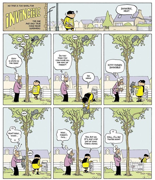 Rainmaker1973's tweet photo. A (comic strip) time paradox 

[from 'Imbattable' by Pascal Jousselin: https://t.co/9m0WHtWgXo] https://t.co/sq0ABNog6Q