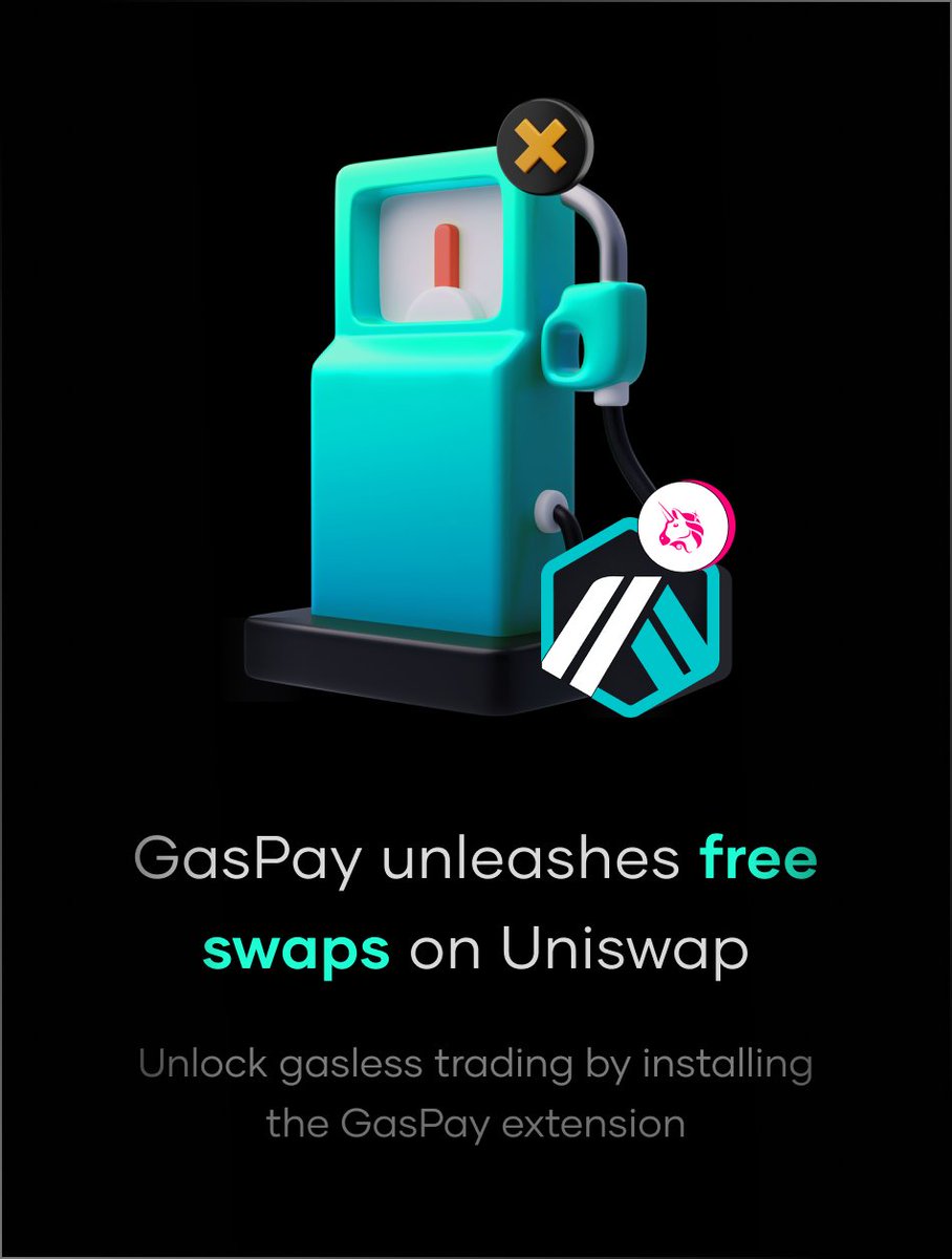 Enjoy Free Arbitrum Swaps on Uniswap with GasPay⛽️

GasPay is sponsoring all gas fees for its users this week on the Arbitrum chain 💸

Install GasPay now: bit.ly/GasPay

Spread the word, tag your trading pals, and let them know about this groundbreaking advantage 🤝