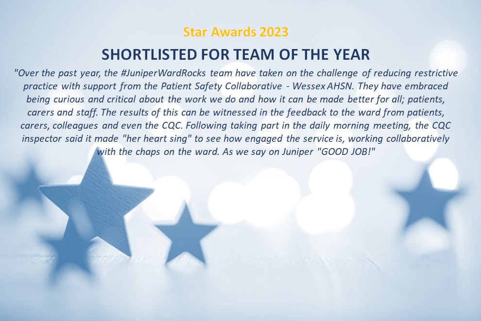 We're just going to leave this here 😊 #JuniperWardRocks @WessexAHSN #StarAwards #TeamOfTheYear