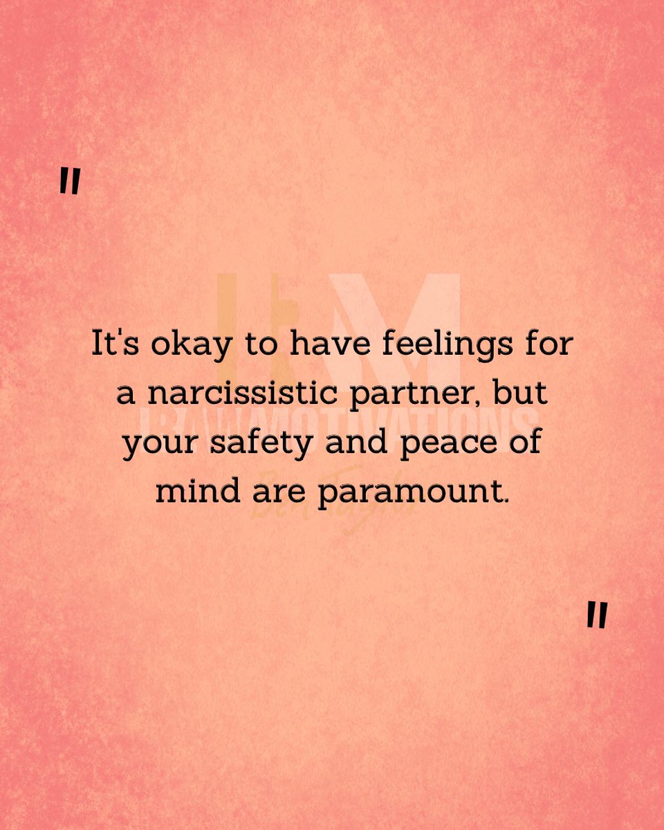 It's okay to have feelings for a narcissistic partner, but your safety and peace of mind are paramount. - Ben Taylor 

Don't let the past define you any longer. It's time to rise above and thrive! ✨ #HealingJourney #narcissistsurvivor #narcissisticabuse #traumasurvivor