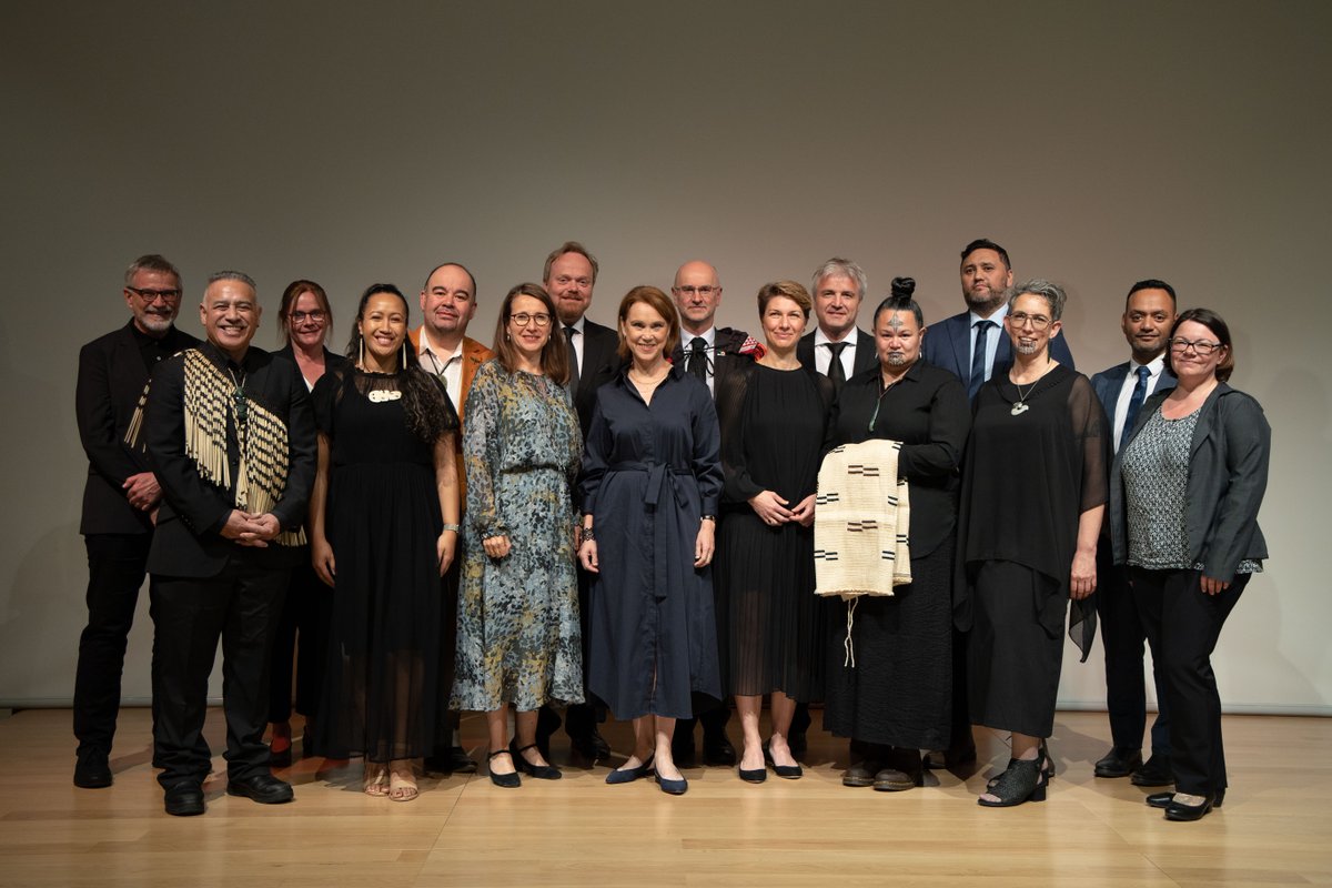 NZinBerlin's tweet photo. Ngā mihi nui and Dankeschön to all German Institutions for their collaboration and commitment to the Karanga Aotearoa #Repatriation Programme. You showed respect and understanding  towards #Aotearoa, #Māori and #Moriori, and demonstrated a strong sense of doing the right thing.🤝 https://t.co/9Li1MpuUTD