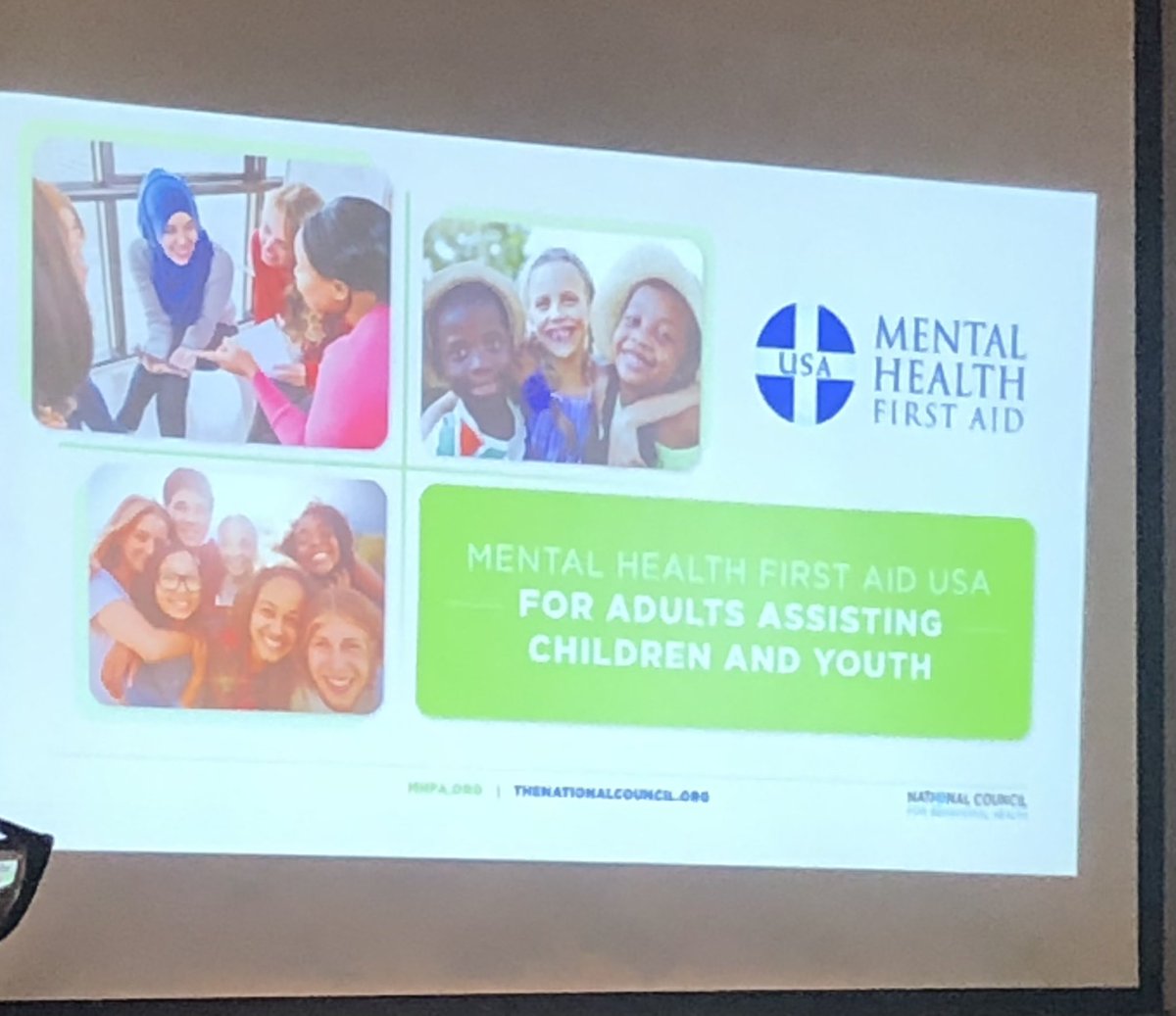It’s a Mental Health First Aid kind of day. Thanks <a href="/UMMCTelehealth/">UMMC Telehealth</a> 
Great information for #MSNA23 and @MissCollege - School of Nursing