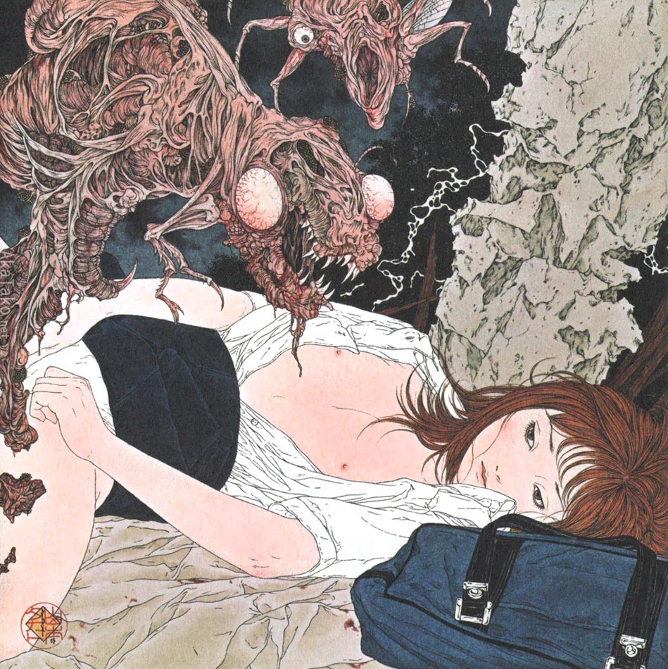 AkaTakonet's tweet photo. "Giving in to an Invitation" by Takato Yamamoto. Printed in VAMPIRE'S BOX art book which includes art + text by Yamamoto san. SIGNED copies at akatako.
https://t.co/zY1jKjBCt0
@takatoy999 #takatoyamamoto #vampiresbox #invitation #art #japaneseart #artbook #山本タカト #吸血鬼の匣 https://t.co/33J4fnfi2I