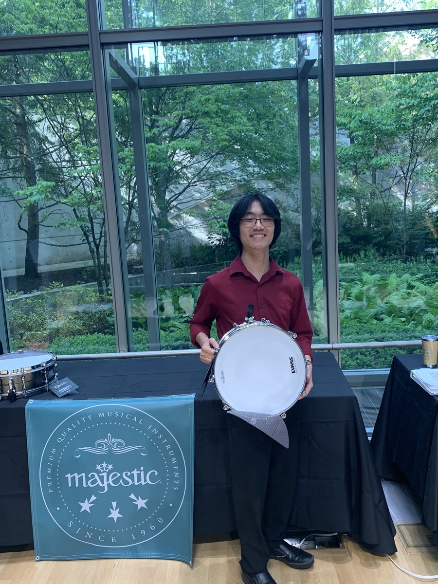Sending a huge congratulations to the 2023 Modern Snare Drum Competition winners! The Division 2 winner was Glenn Choe from The Manhattan School of Music. Outstanding performance Glenn! #majesticpercussion