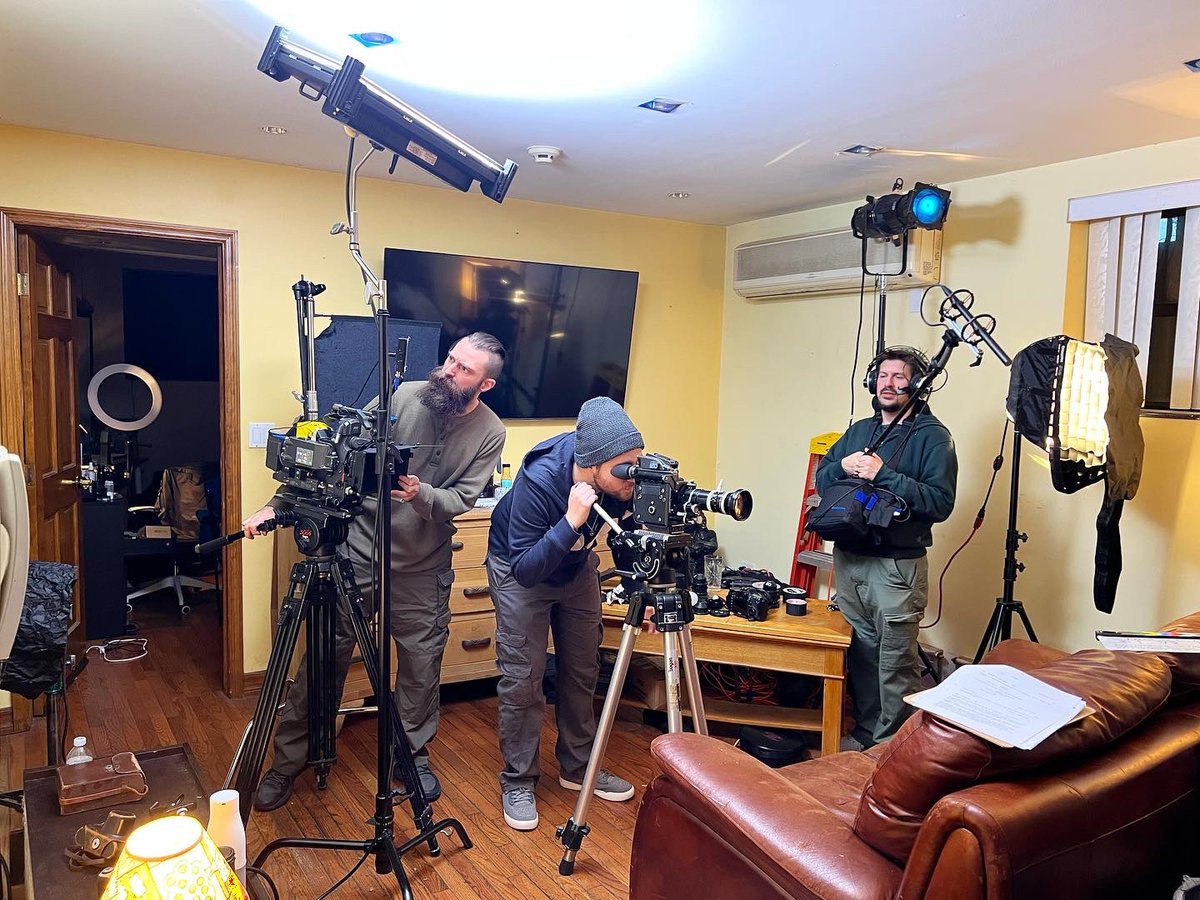 SpinningRealF's tweet image. Principal photography has wrapped on our feature #film: PROJECTION! Thank you to everyone involved who came together to make this #movie happen! We still have a long road ahead, but we can’t wait to share with you what we are putting together! #Super16